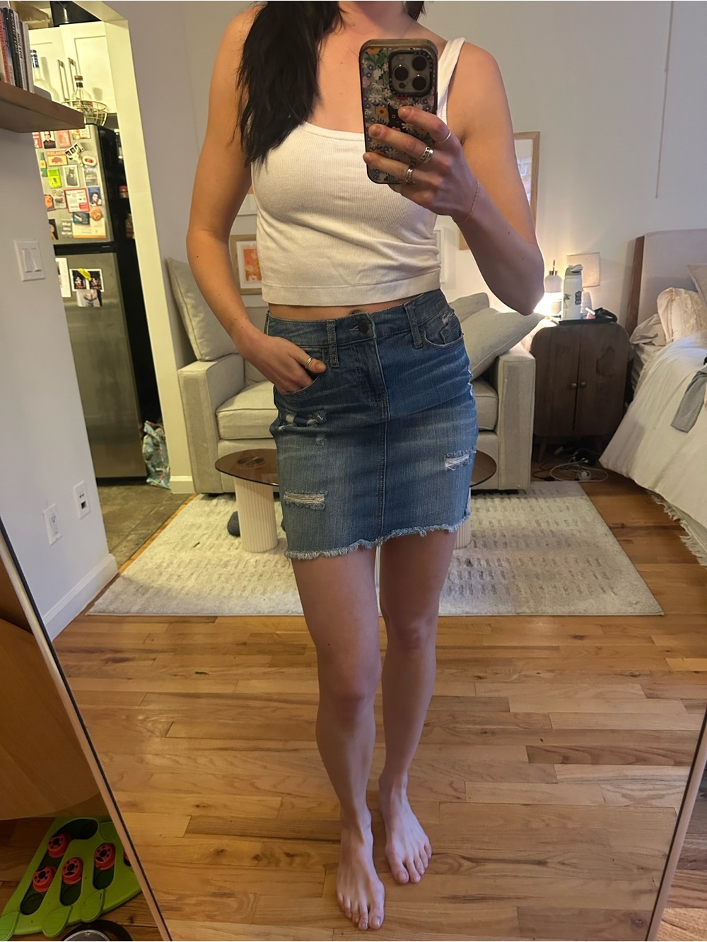 Denim Mini Skirt